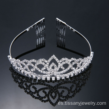 Venta caliente de cristal de boda joyería diadema de pelo